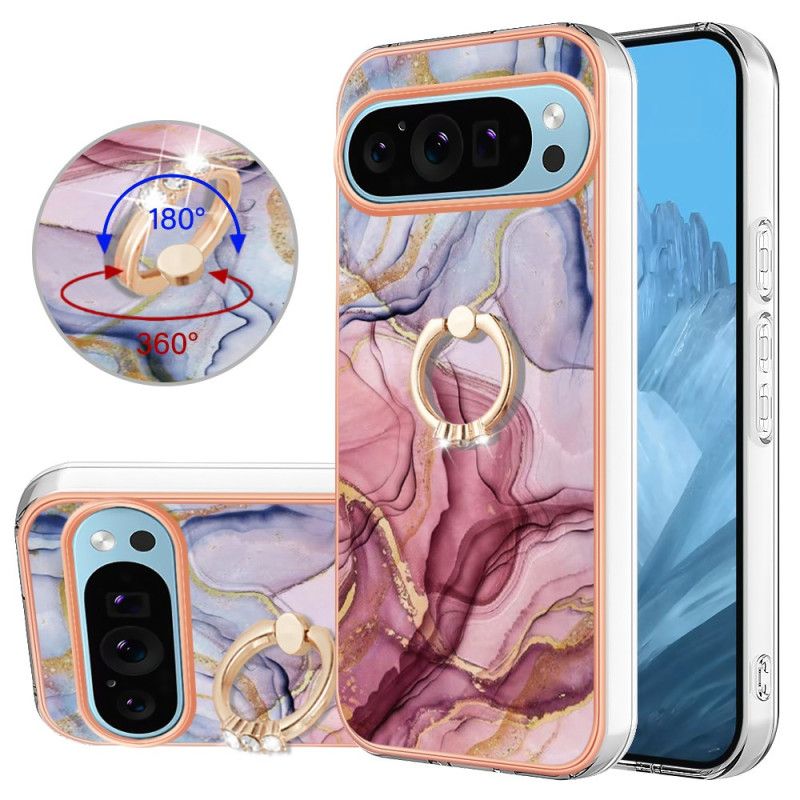 Coque Google Pixel 9 / Pixel 9 Pro Anneau-Support Marbrée