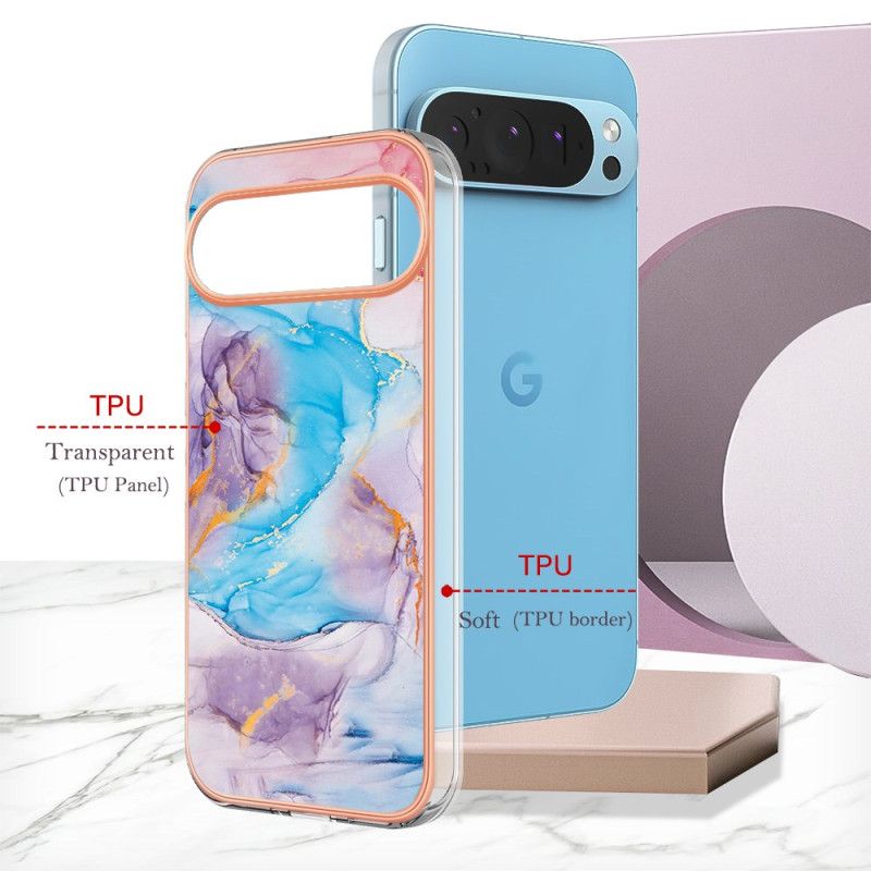 Coque Google Pixel 9 / Pixel 9 Pro Marbre Bleu