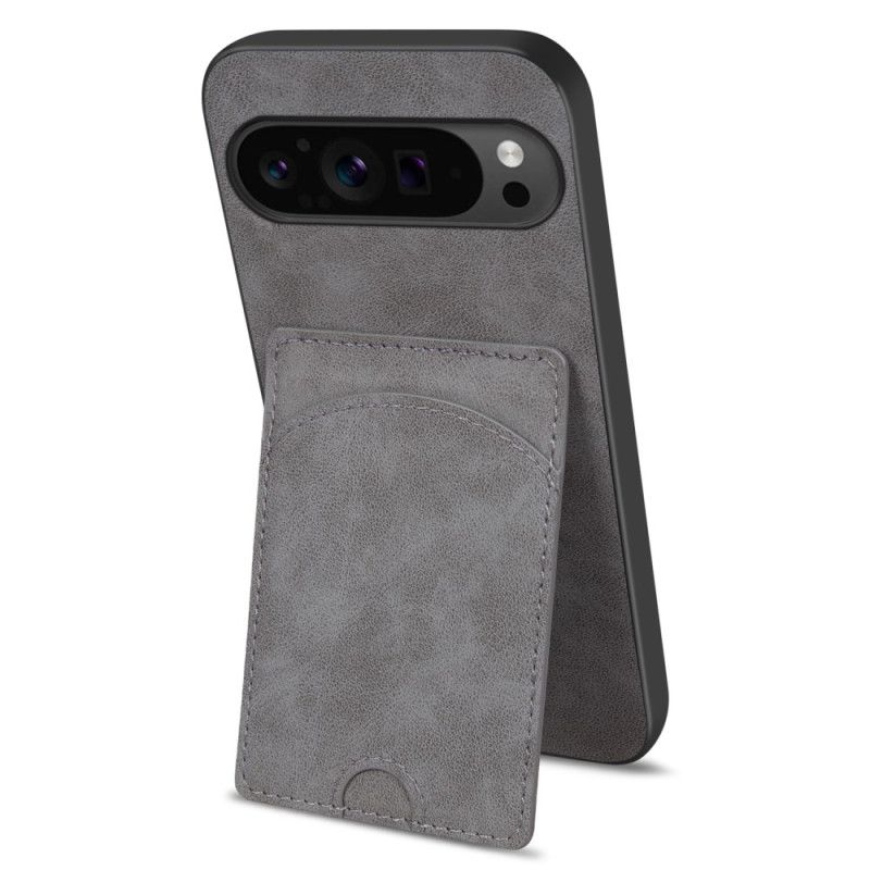 Coque Google Pixel 9 Pro XL Effet Cuir Porte-Cartes Support