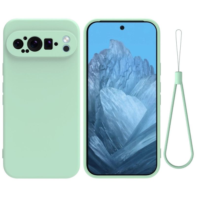 Coque Google Pixel 9 Pro XL Silicone Liquide à Lanière