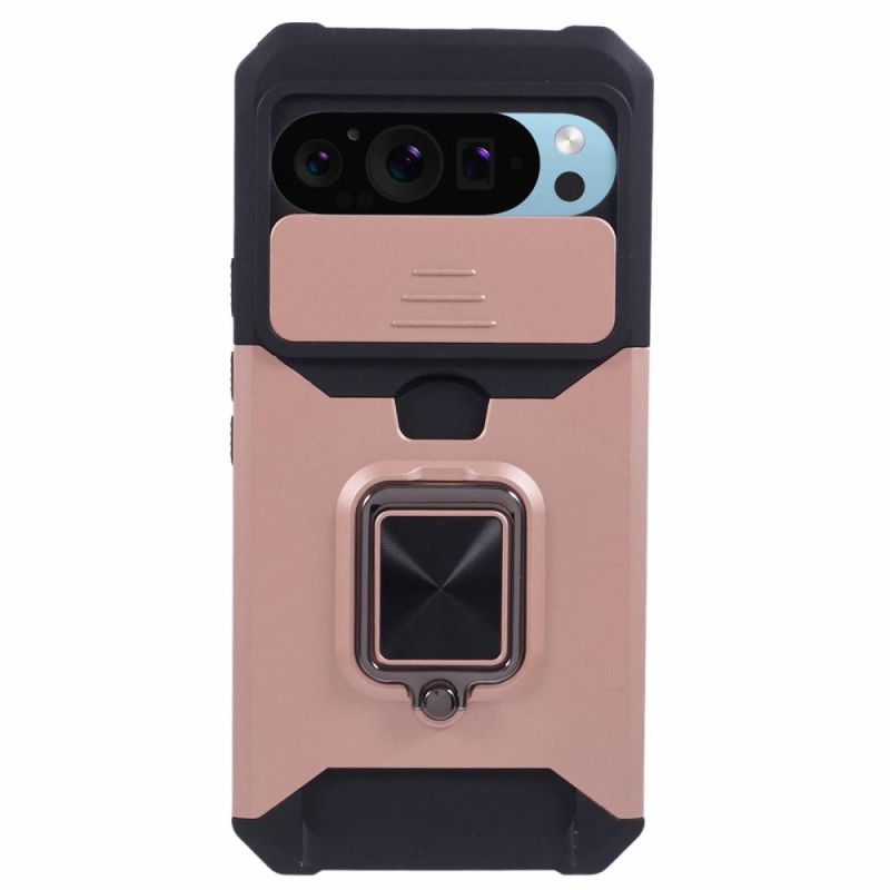 Coque Google Pixel 9 Pro XL Support et Couvercle Objectif Coulissant