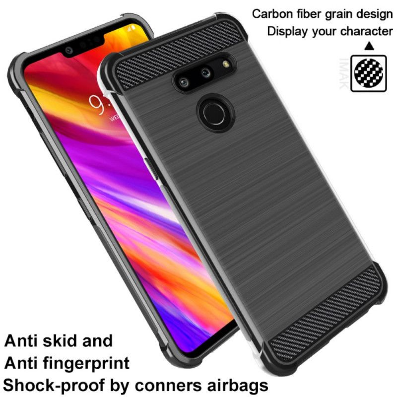 Coque Lg G8 Thinq Fibre Carbone Brossée Imak