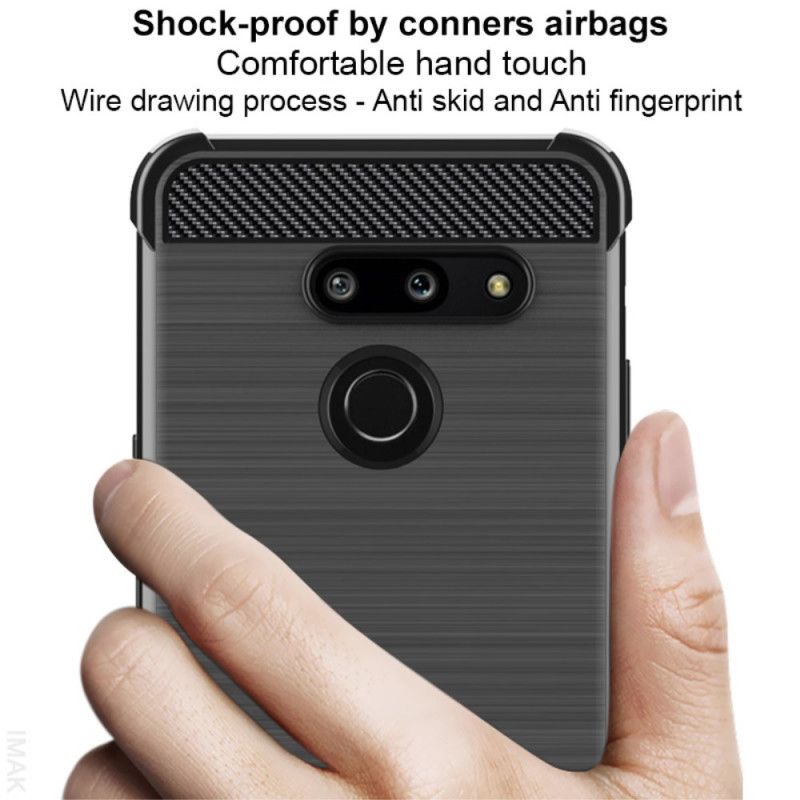 Coque Lg G8 Thinq Fibre Carbone Brossée Imak