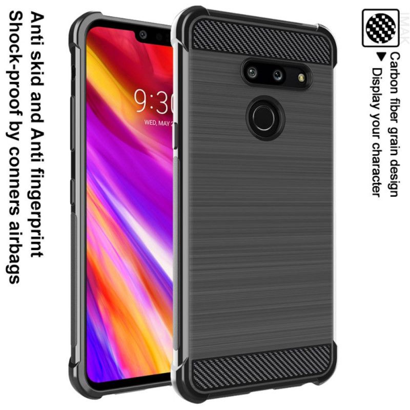 Coque Lg G8 Thinq Fibre Carbone Brossée Imak