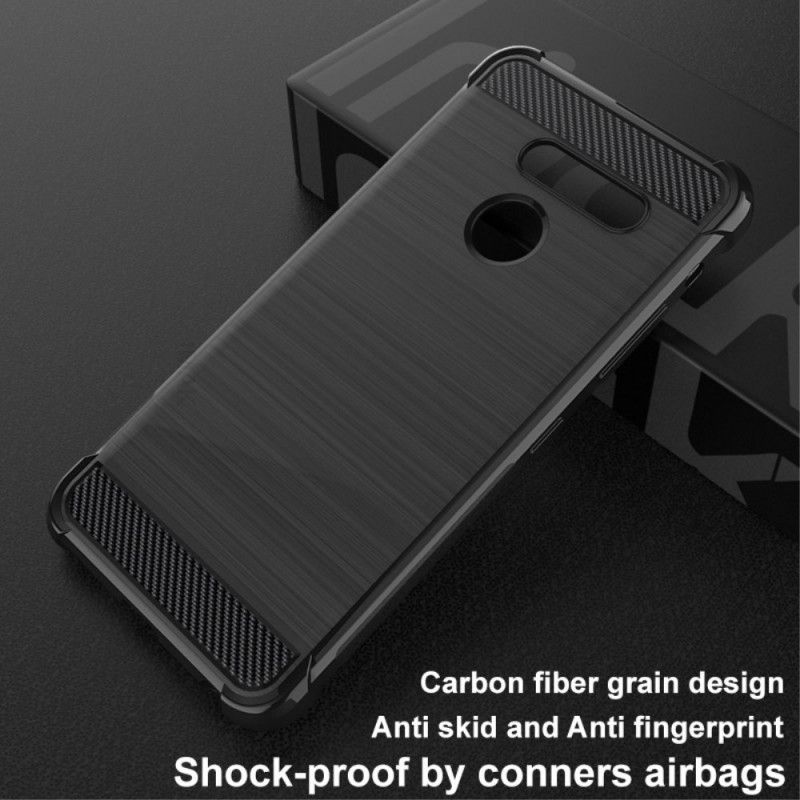 Coque Lg G8 Thinq Fibre Carbone Brossée Imak