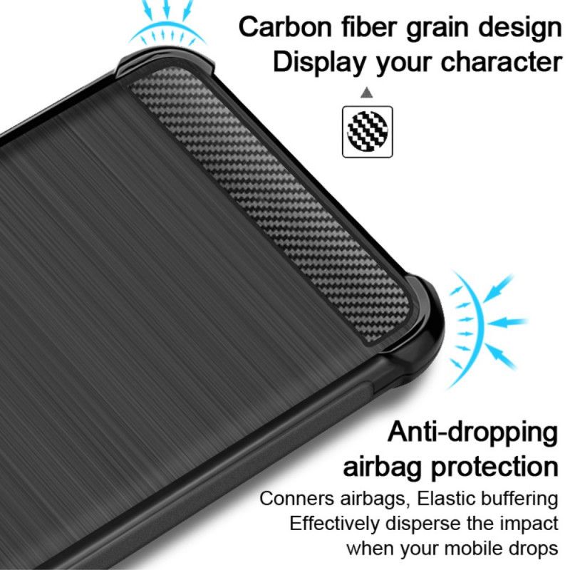 Coque Lg G8 Thinq Fibre Carbone Brossée Imak