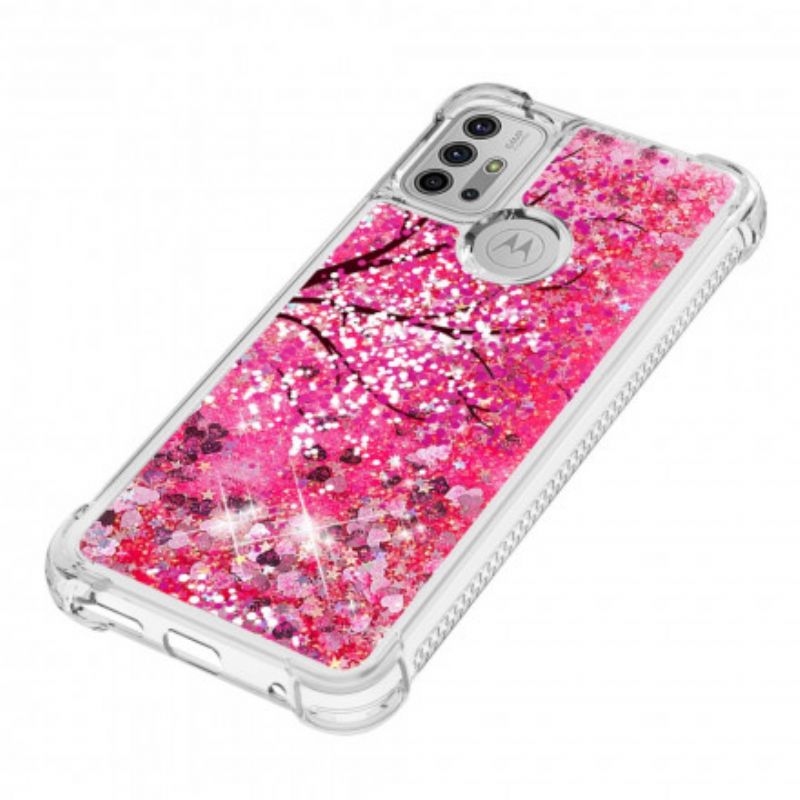 Coque Moto G30 / G10 Arbre Paillettes