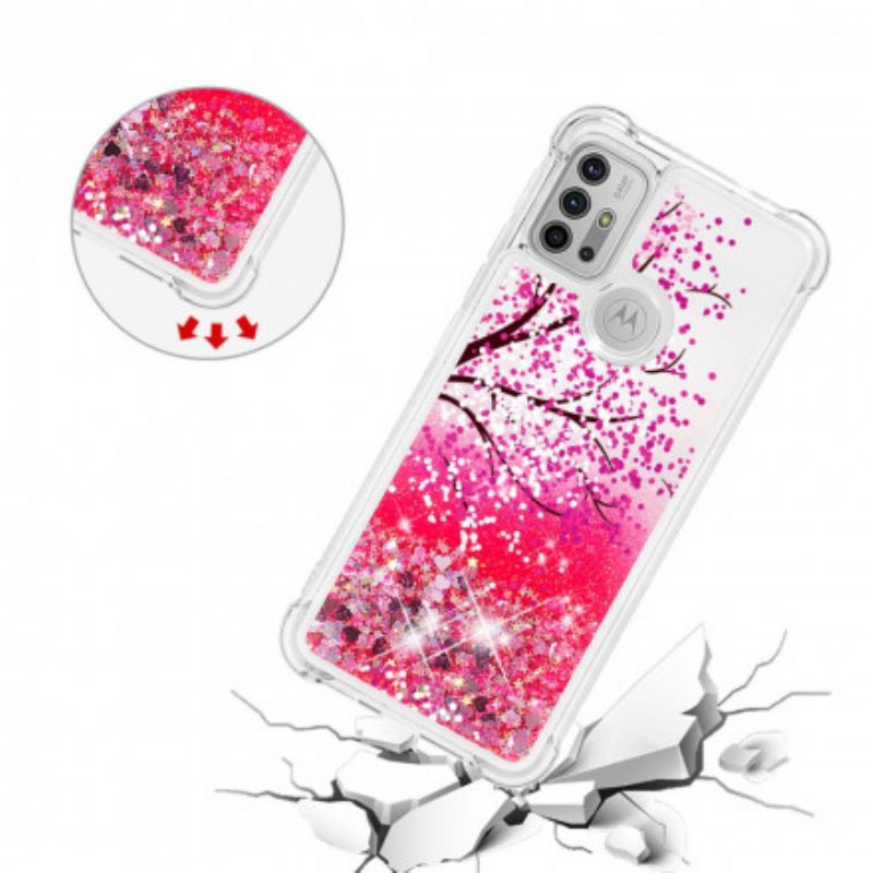 Coque Moto G30 / G10 Arbre Paillettes