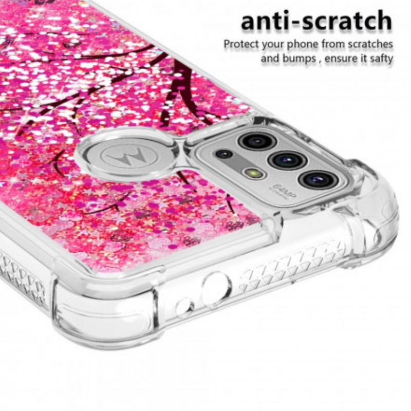 Coque Moto G30 / G10 Arbre Paillettes