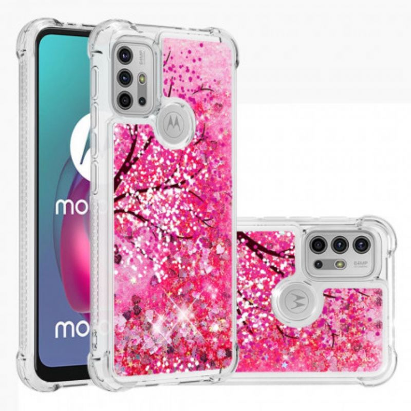 Coque Moto G30 / G10 Arbre Paillettes