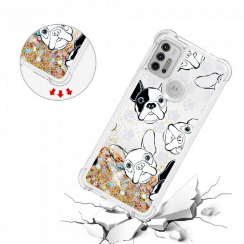 Coque Moto G30 / G10 Mr Chien Paillettes