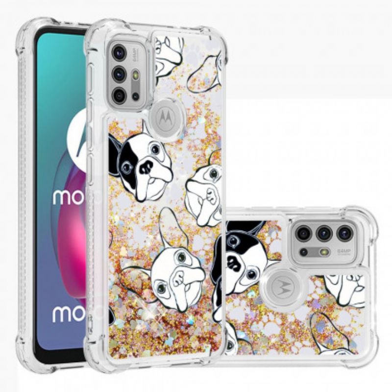 Coque Moto G30 / G10 Mr Chien Paillettes