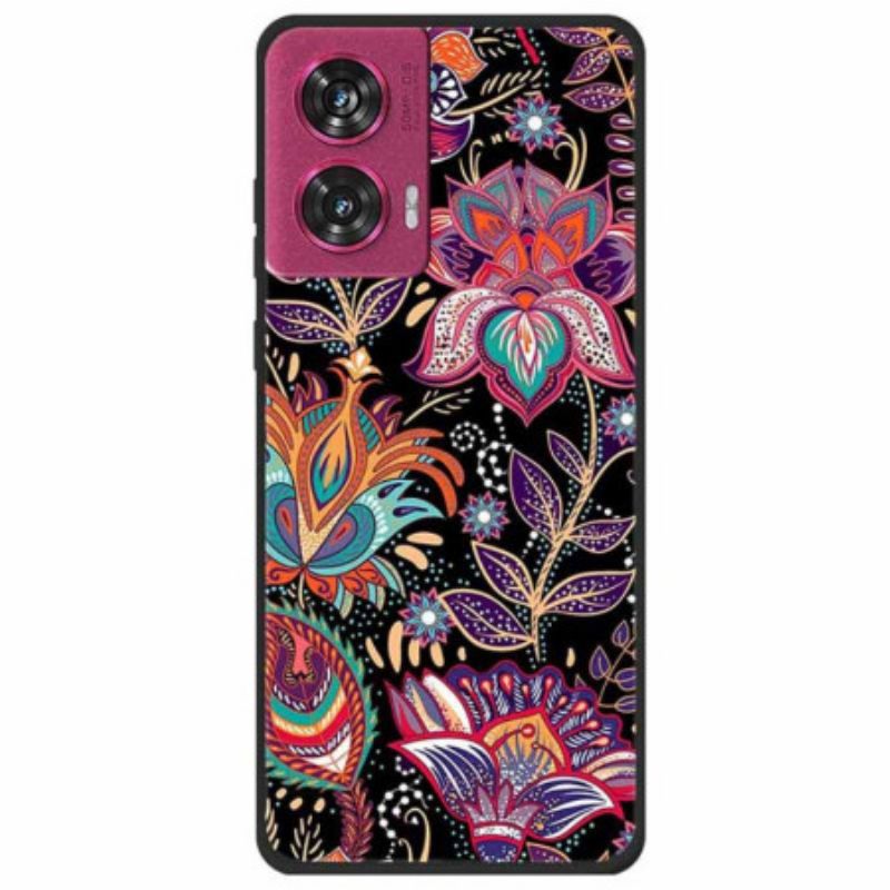 Coque Motorola Edge 50 Fusion Fleurs Violettes