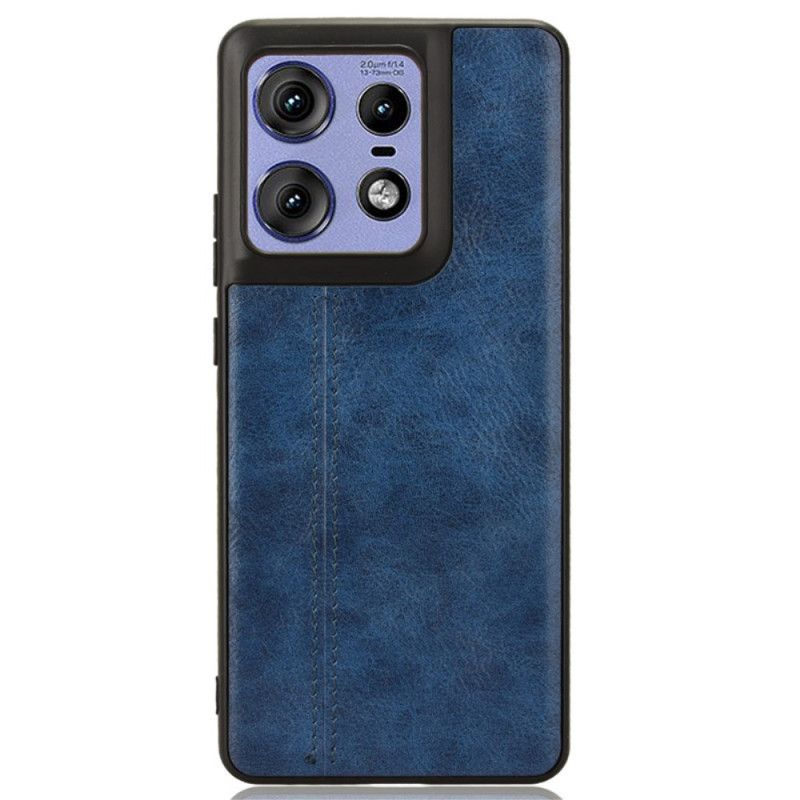 Coque Motorola Edge 50 Pro Effet Cuir Couture