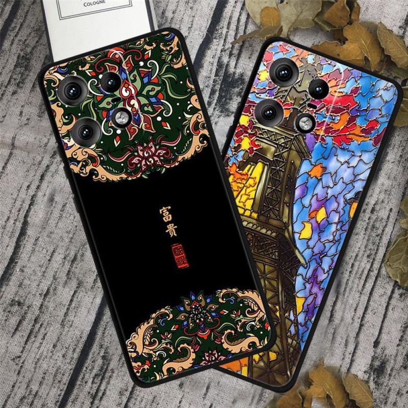 Coque Motorola Edge 50 Pro Fleurs et Poissons