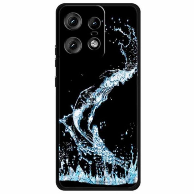 Coque Motorola Edge 50 Pro Gouttes d'Eau Bleues