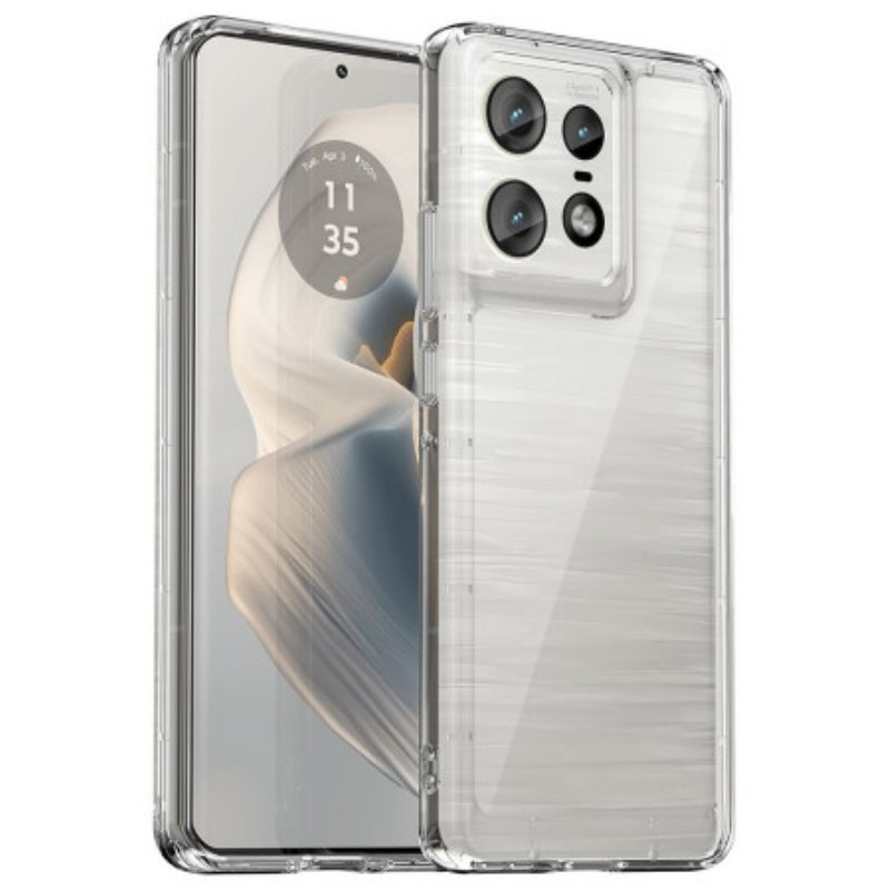 Coque Motorola Edge 50 Pro Transparente Boutons Électroplaqués