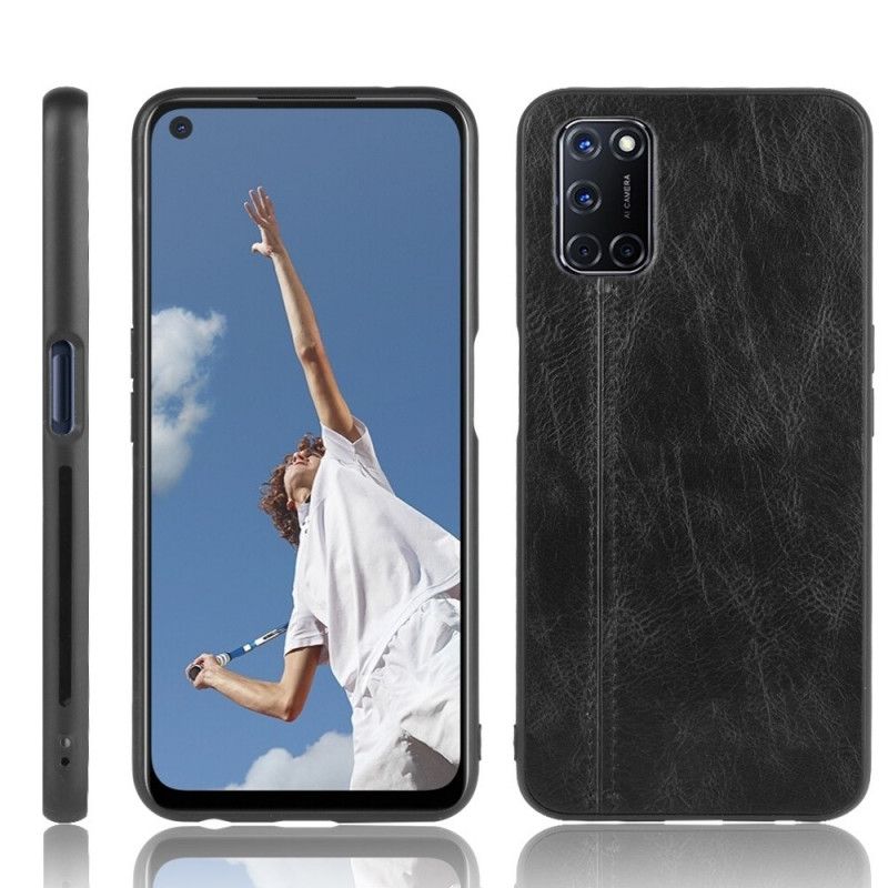 Coque Oppo A72 Effet Cuir Couture