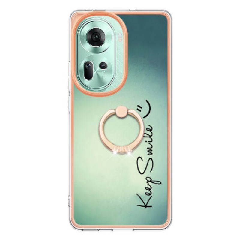 Coque Oppo Reno 11 5G Anneau-Support Keep Smile