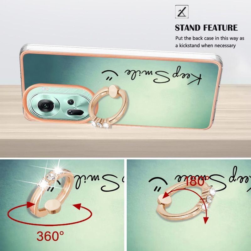 Coque Oppo Reno 11 5G Anneau-Support Keep Smile