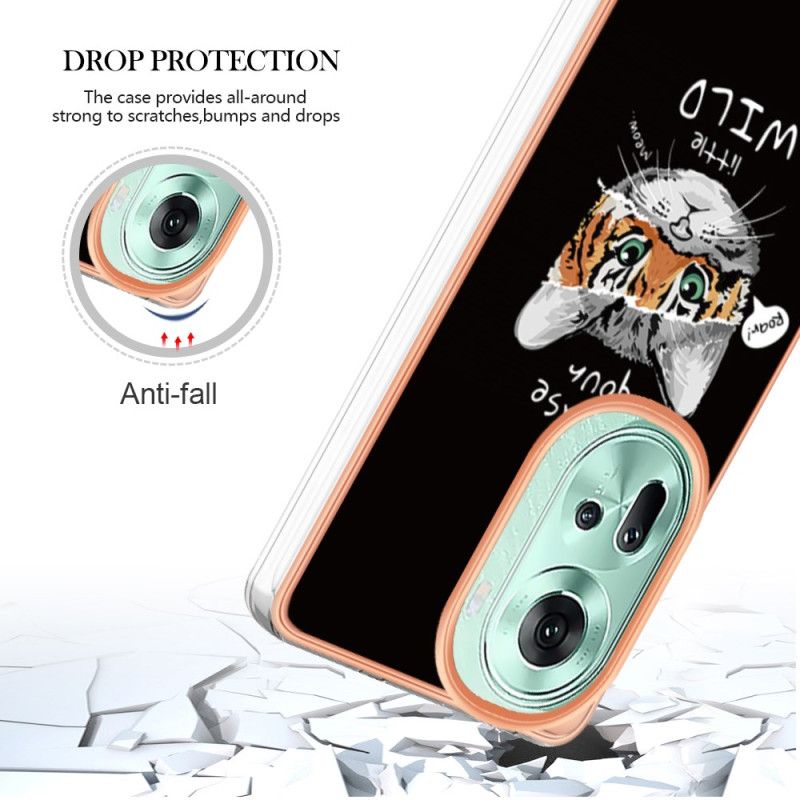 Coque Oppo Reno 11 5G Chat et Tigre