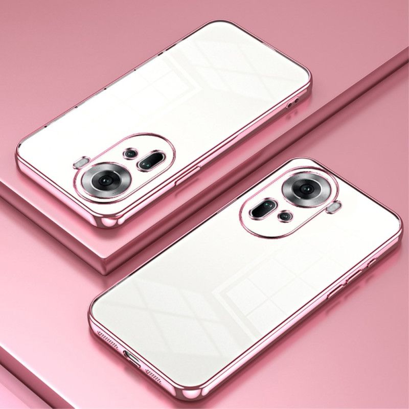 Coque Oppo Reno 11 5G Transparente Rebords Métallisés