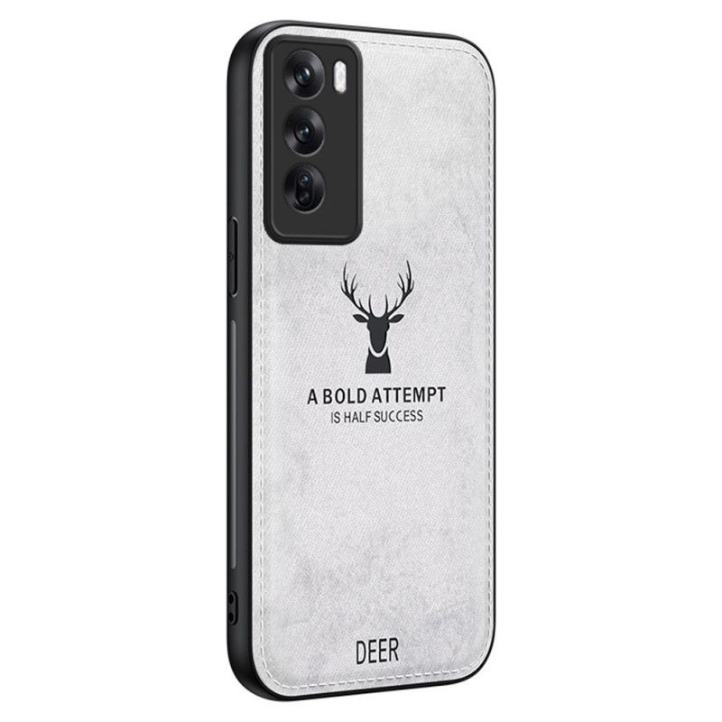 Coque Oppo Reno 12 Texture Tissu Motif Cerf