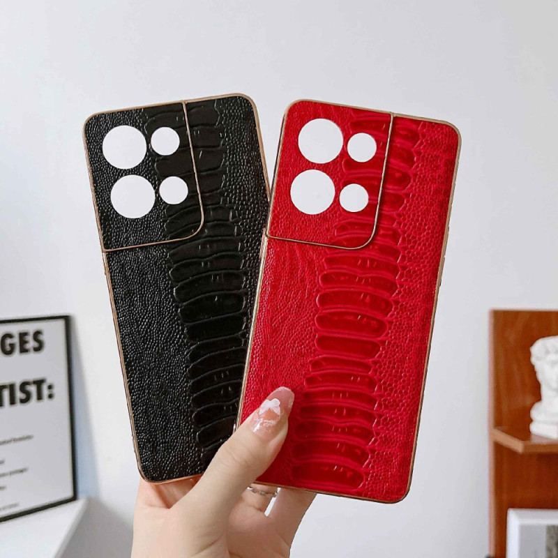 Coque Oppo Reno 8 Pro Vrai Cuir Style Crocodile