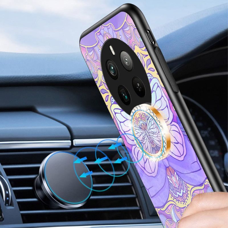 Coque Realme 12 Pro 5G / 12 Pro Plus 5G Verre Trempé Anneau-Support Série Papillons