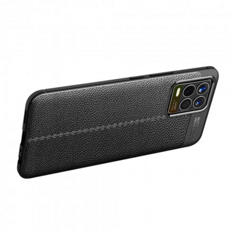 Coque Realme 8 / 8 Pro Effet Cuir Litchi Double Line