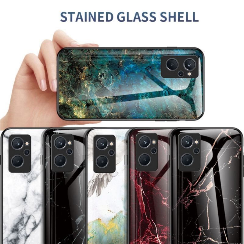 Coque Realme 9i Verre Trempé Marbre Colors