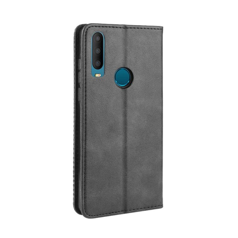 Flip Cover Acatel 3x 2019 Effet Cuir Vintage Stylisé