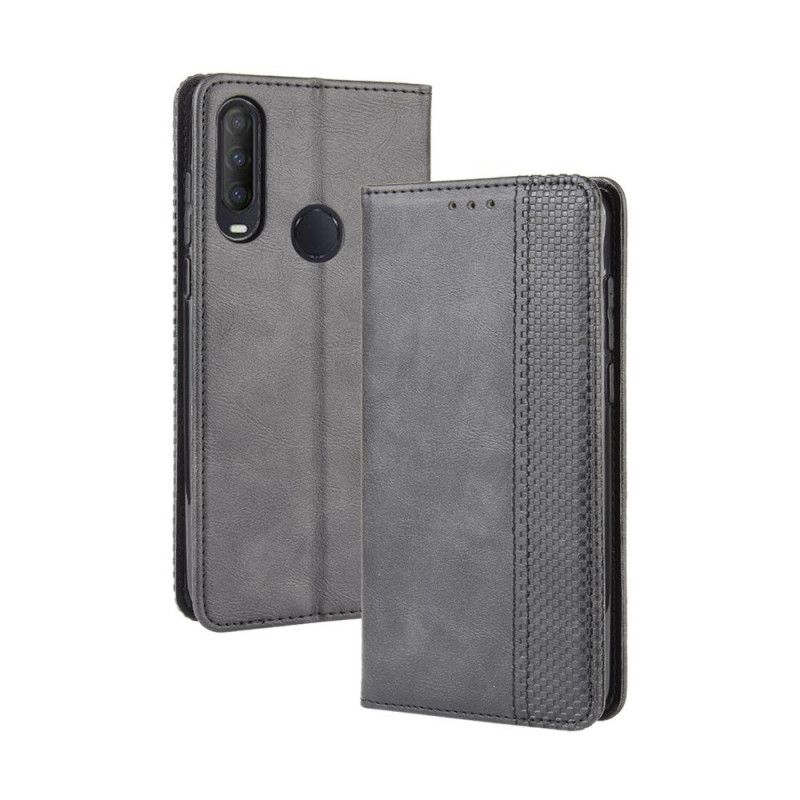 Flip Cover Alcatel 1s (2020) / 3l (2020) Effet Cuir Vintage Stylisé