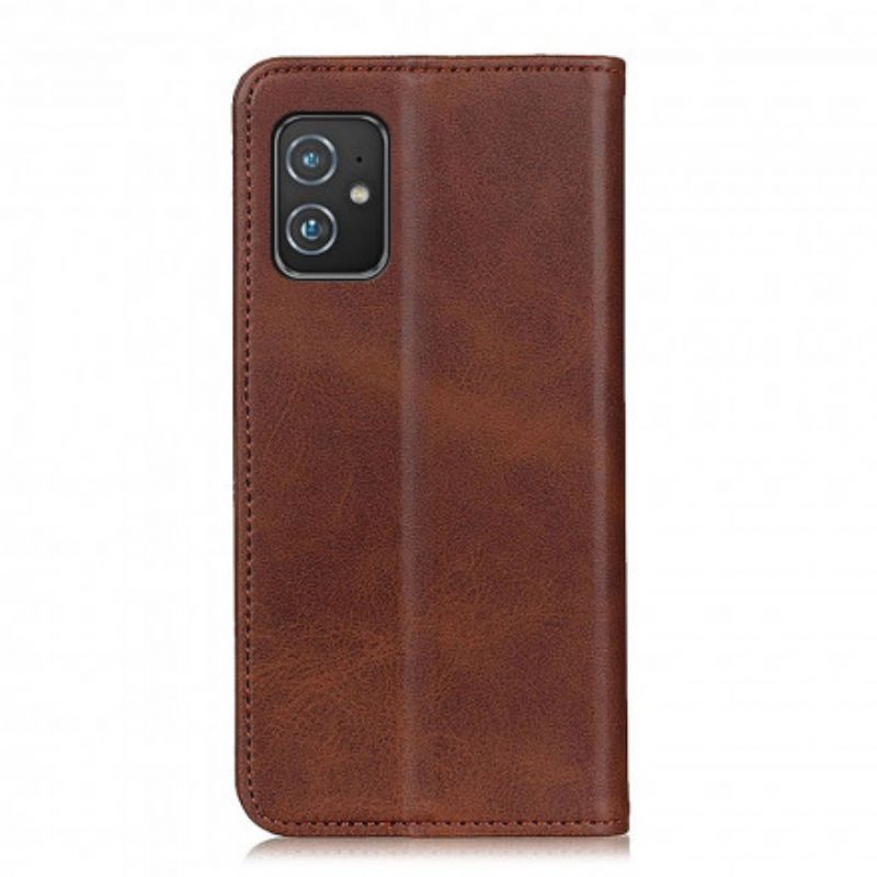 Flip Cover Asus Zenfone 8 Cuir Fendu Classique