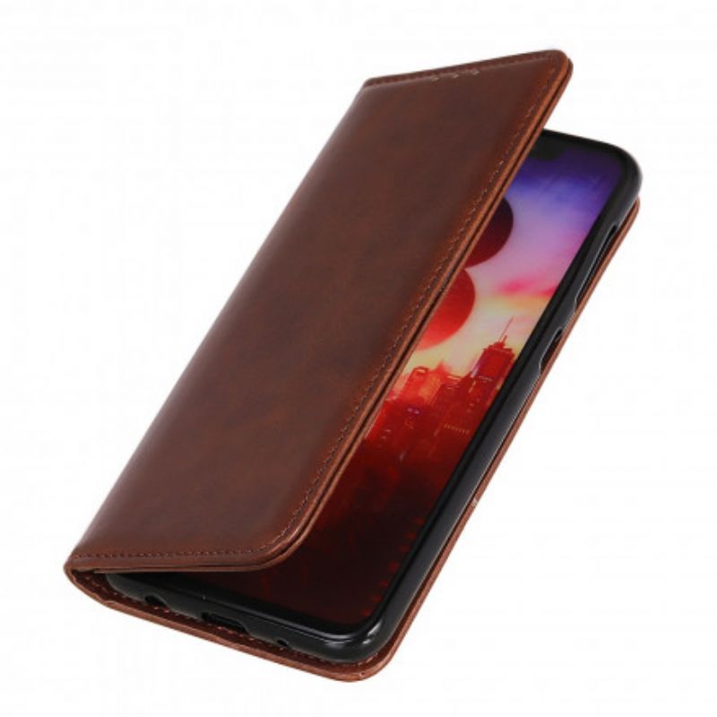 Flip Cover Asus Zenfone 8 Cuir Fendu Classique