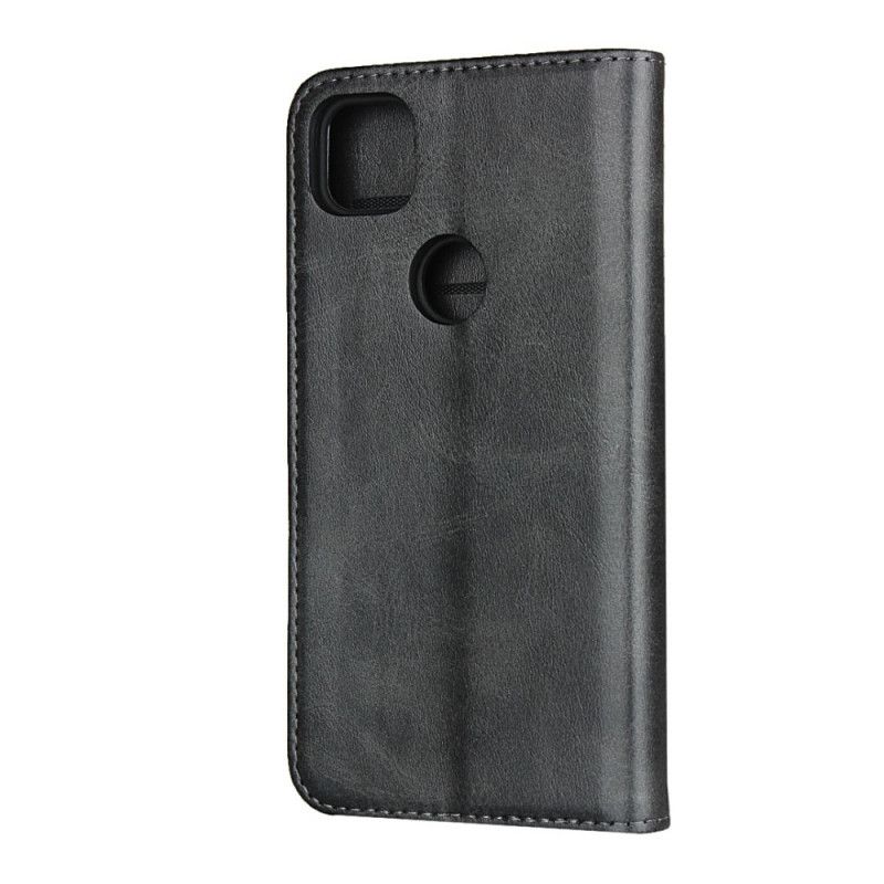 Flip Cover Google Pixel 4a Premium Simili Cuir Coutures