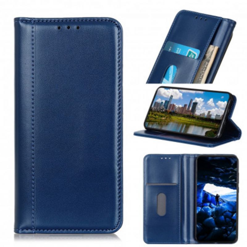 Flip Cover Motorola Edge 20 Cuir Fendu