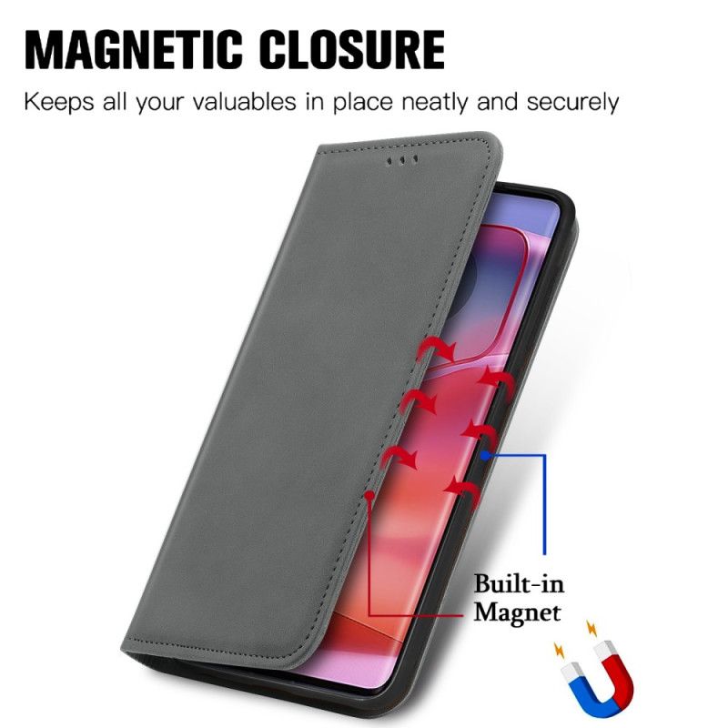 Flip Cover Motorola Edge 50 Fusion Effet daim