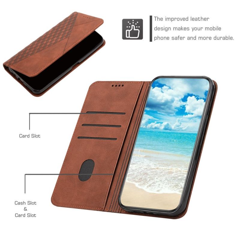 Flip Cover Motorola Edge 50 Pro Motif Losanges