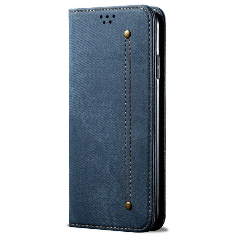 Flip Cover Motorola Edge 50 Ultra Tissu Jeans