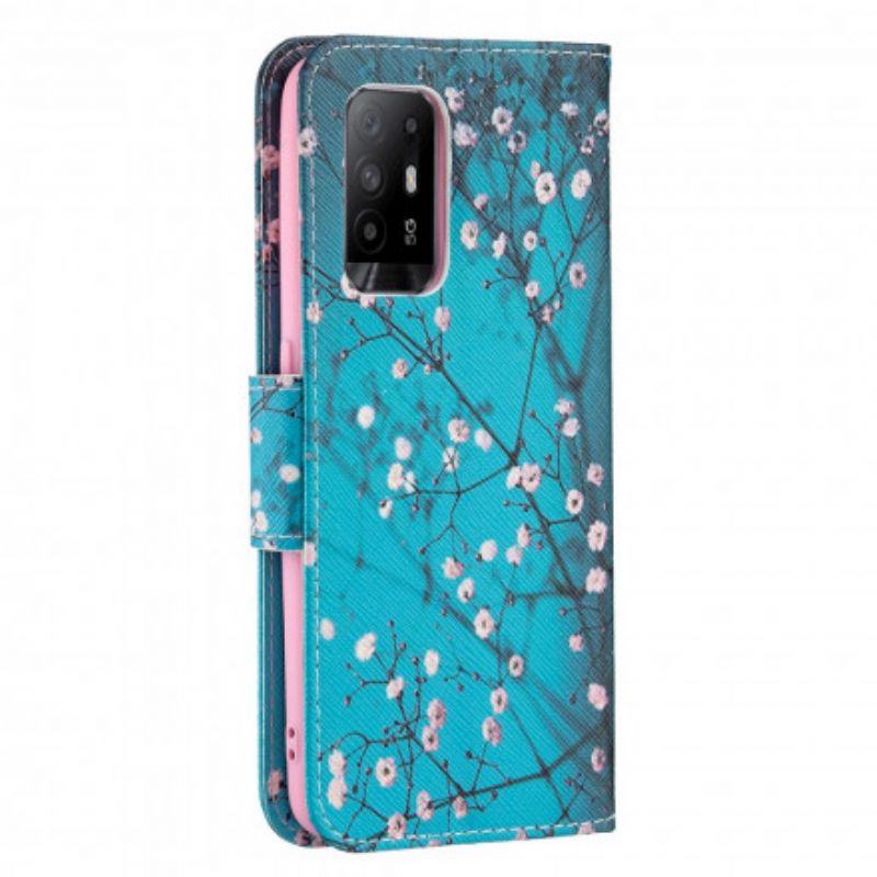 Flip Cover Oppo A94 5G Branches Fleuries