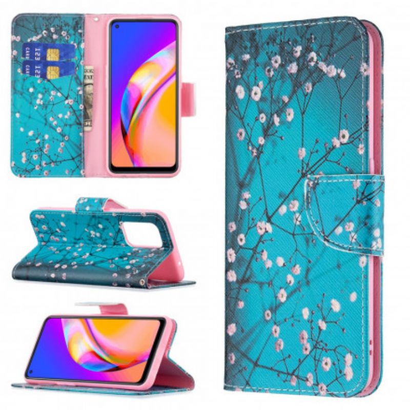 Flip Cover Oppo A94 5G Branches Fleuries