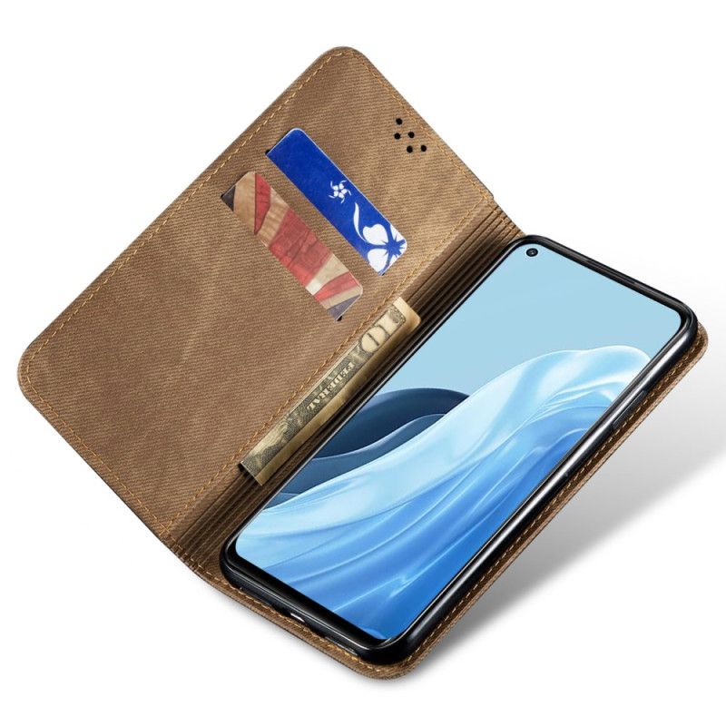 Flip Cover Oppo A98 5G Texture Jeans