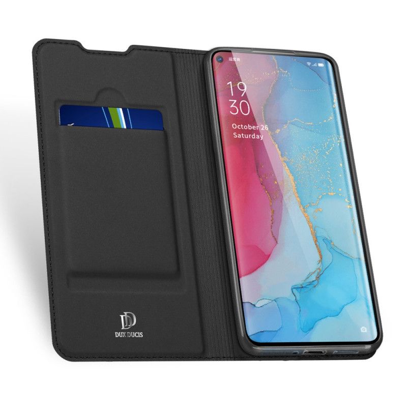 Flip Cover Oppo Find X2 Neo Skin Pro Dux Ducis