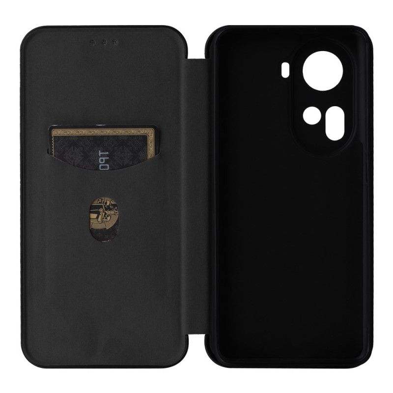 Flip Cover Oppo Reno 11 5G Fibre Carbone