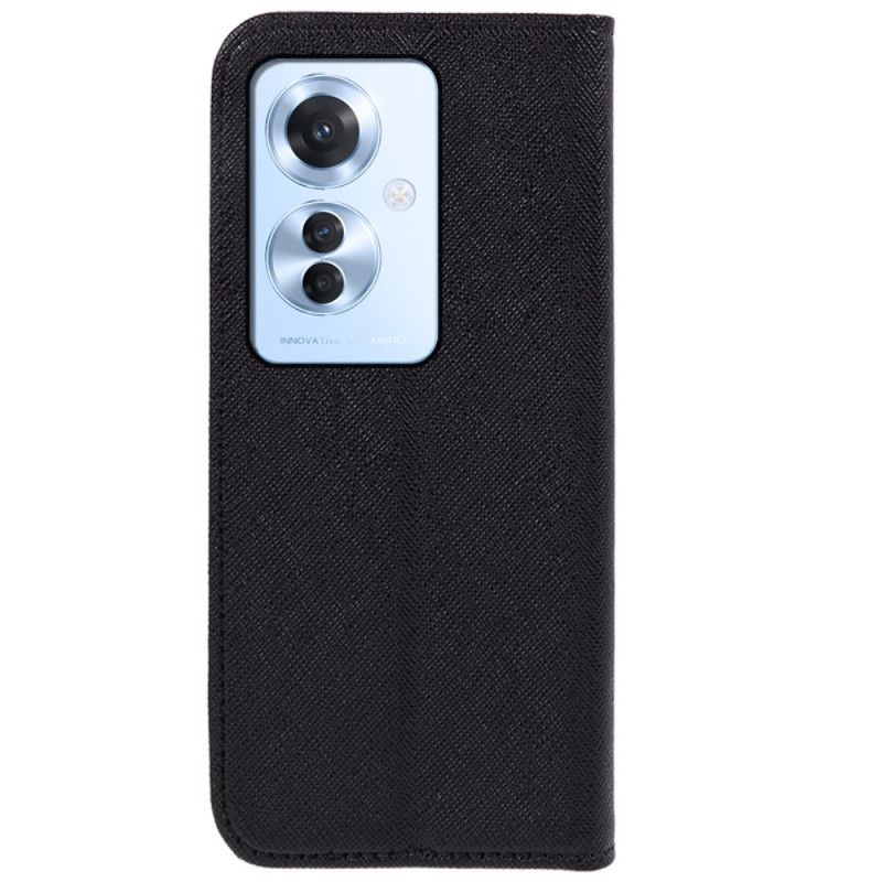 Flip Cover Oppo Reno 11F 5G Texture Croisée