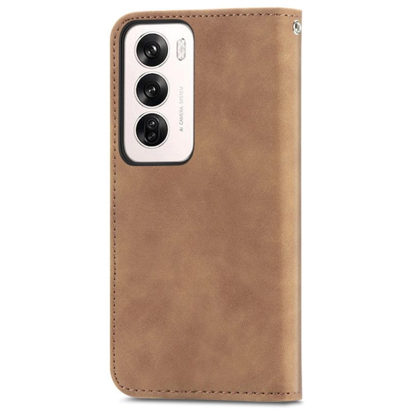 Flip Cover Oppo Reno 12 5G Effet Daim