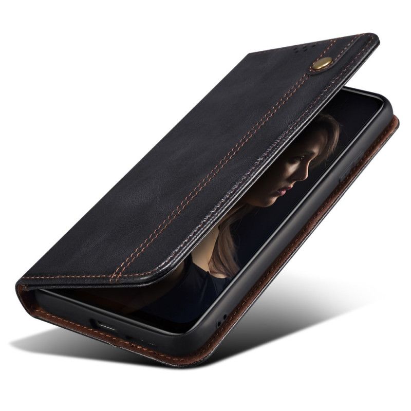 Flip Cover Oppo Reno 12 5G Simili Cuir Ciré