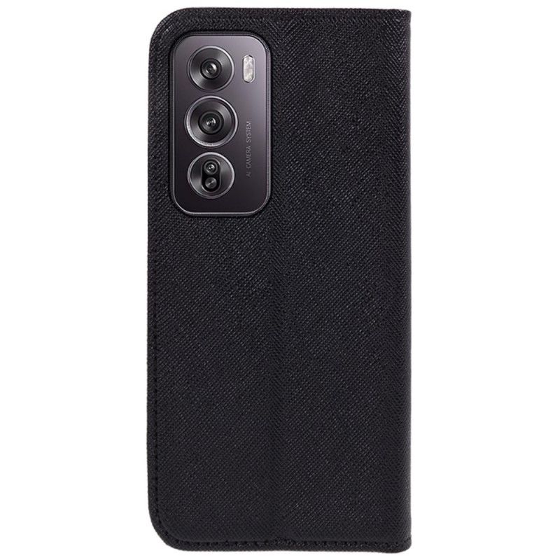 Flip Cover Oppo Reno 12 5G Texture Croisée