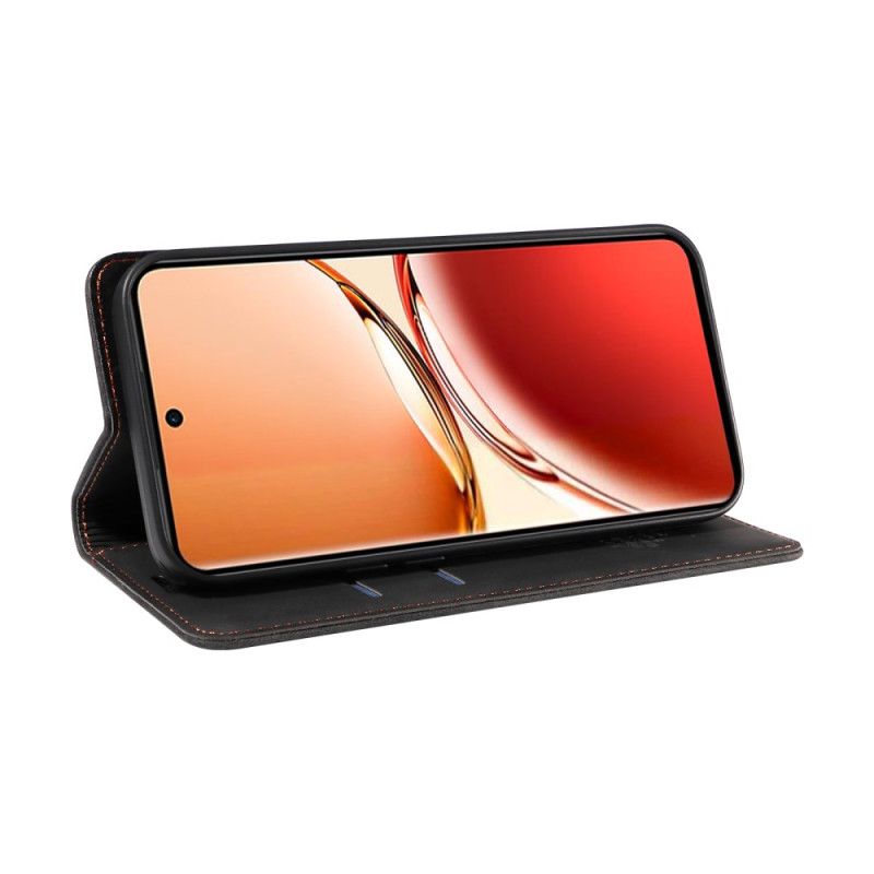 Flip Cover Oppo Reno 12F 5G Effet Daim avec Blocage RFID BETOPNICE